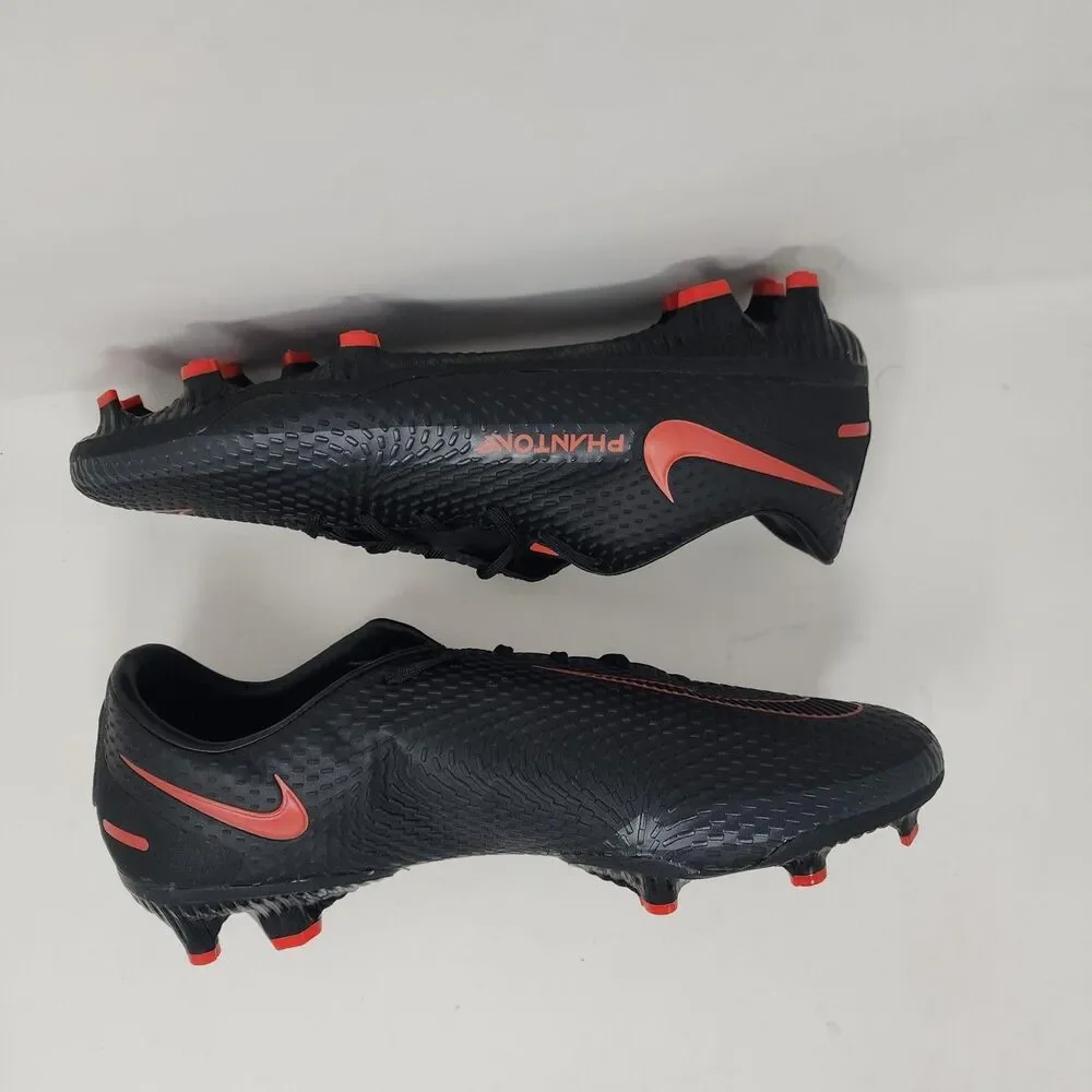Nike Phantom GT Soccer Cleats Shoes Mens 11 Black Red FG Logo Performance